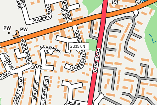 GU35 0NT map - OS OpenMap – Local (Ordnance Survey)