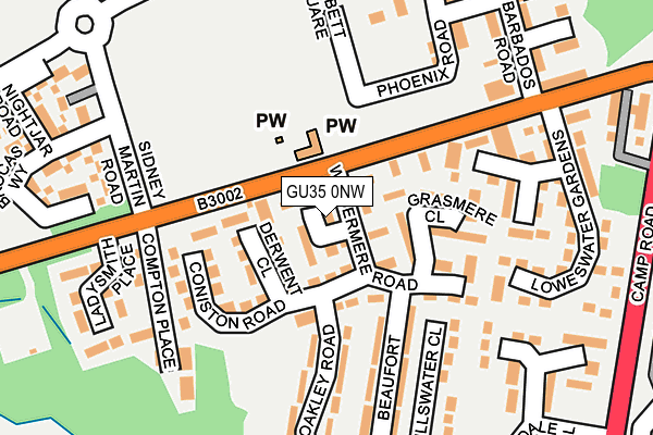 GU35 0NW map - OS OpenMap – Local (Ordnance Survey)
