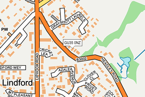 GU35 0NZ map - OS OpenMap – Local (Ordnance Survey)