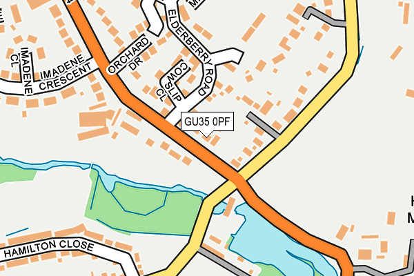 GU35 0PF map - OS OpenMap – Local (Ordnance Survey)