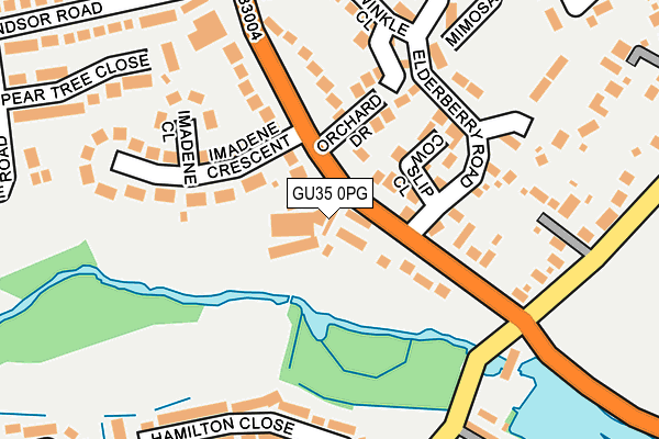 GU35 0PG map - OS OpenMap – Local (Ordnance Survey)