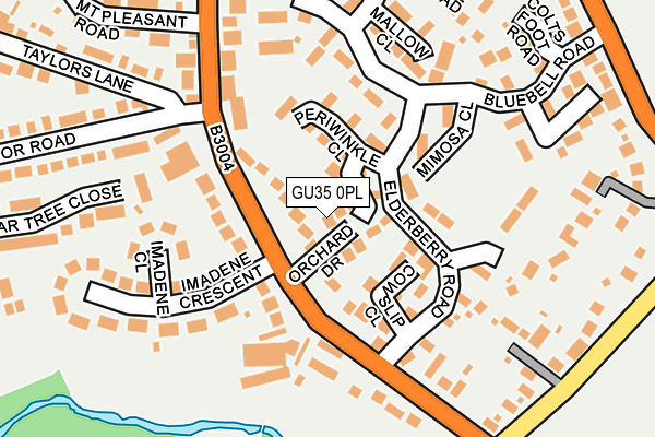 GU35 0PL map - OS OpenMap – Local (Ordnance Survey)