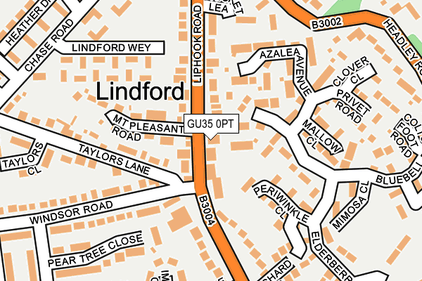 GU35 0PT map - OS OpenMap – Local (Ordnance Survey)