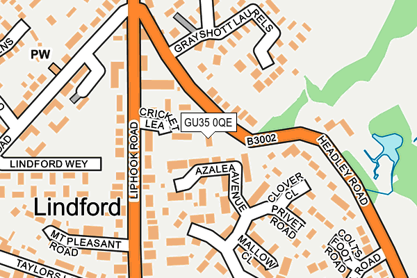 GU35 0QE map - OS OpenMap – Local (Ordnance Survey)