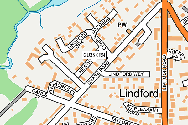 GU35 0RN map - OS OpenMap – Local (Ordnance Survey)