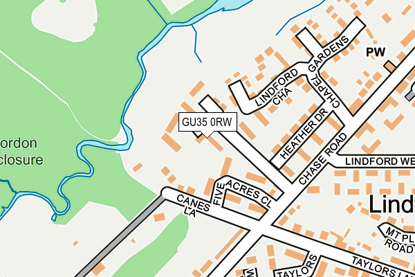 GU35 0RW map - OS OpenMap – Local (Ordnance Survey)