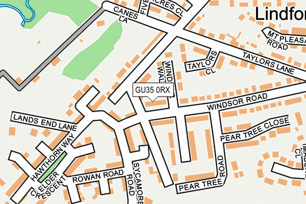 GU35 0RX map - OS OpenMap – Local (Ordnance Survey)