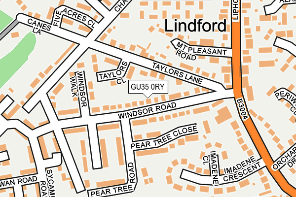 GU35 0RY map - OS OpenMap – Local (Ordnance Survey)