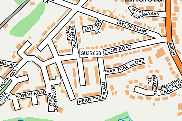 GU35 0SB map - OS OpenMap – Local (Ordnance Survey)