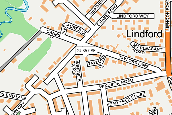 GU35 0SF map - OS OpenMap – Local (Ordnance Survey)