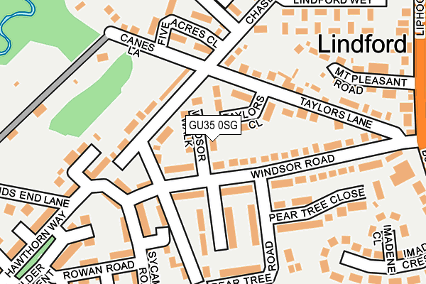 GU35 0SG map - OS OpenMap – Local (Ordnance Survey)