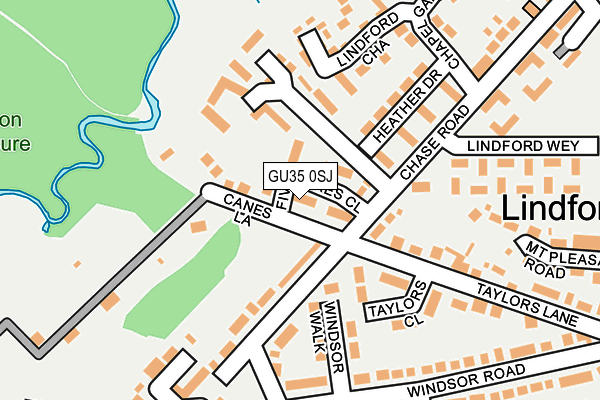 GU35 0SJ map - OS OpenMap – Local (Ordnance Survey)