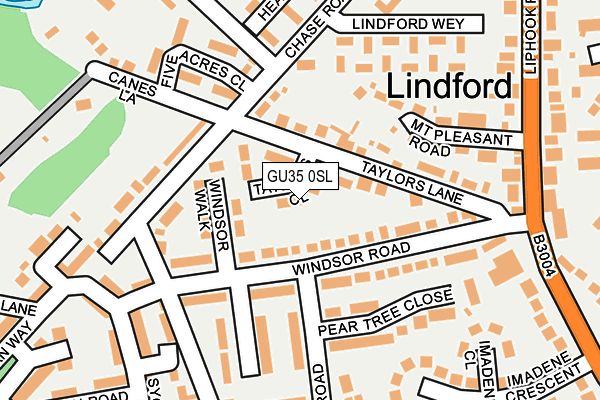 GU35 0SL map - OS OpenMap – Local (Ordnance Survey)