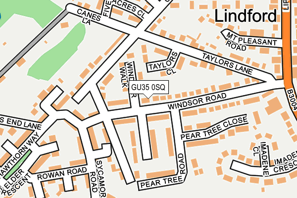 GU35 0SQ map - OS OpenMap – Local (Ordnance Survey)