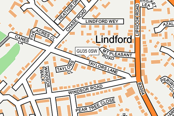 GU35 0SW map - OS OpenMap – Local (Ordnance Survey)