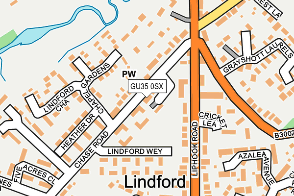 GU35 0SX map - OS OpenMap – Local (Ordnance Survey)