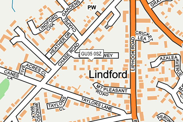 GU35 0SZ map - OS OpenMap – Local (Ordnance Survey)