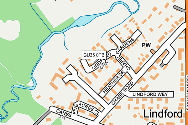 GU35 0TB map - OS OpenMap – Local (Ordnance Survey)