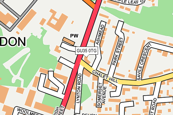 GU35 0TG map - OS OpenMap – Local (Ordnance Survey)