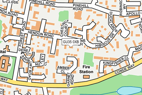 GU35 0XB map - OS OpenMap – Local (Ordnance Survey)