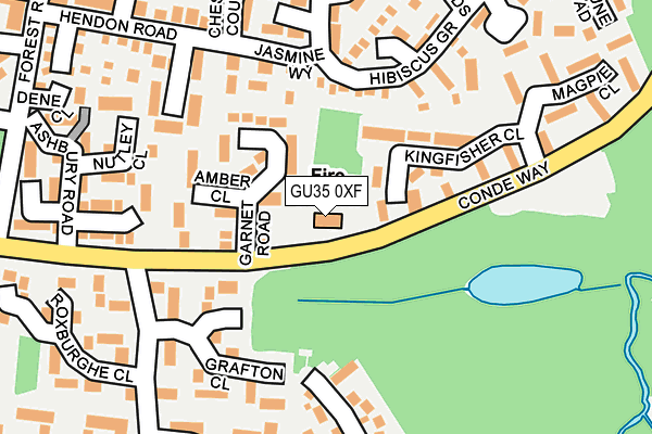 GU35 0XF map - OS OpenMap – Local (Ordnance Survey)