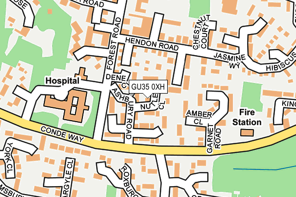 GU35 0XH map - OS OpenMap – Local (Ordnance Survey)