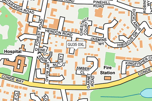 GU35 0XL map - OS OpenMap – Local (Ordnance Survey)