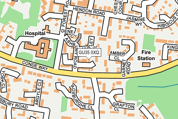 GU35 0XQ map - OS OpenMap – Local (Ordnance Survey)