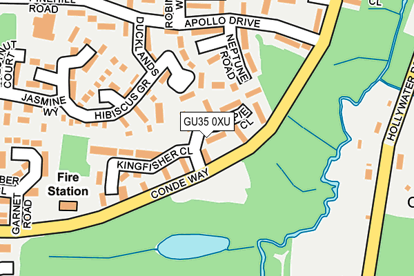 GU35 0XU map - OS OpenMap – Local (Ordnance Survey)