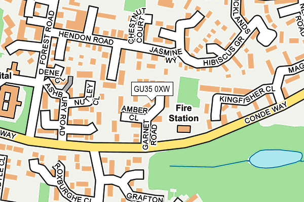 GU35 0XW map - OS OpenMap – Local (Ordnance Survey)