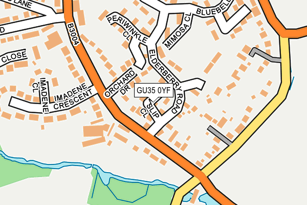 GU35 0YF map - OS OpenMap – Local (Ordnance Survey)