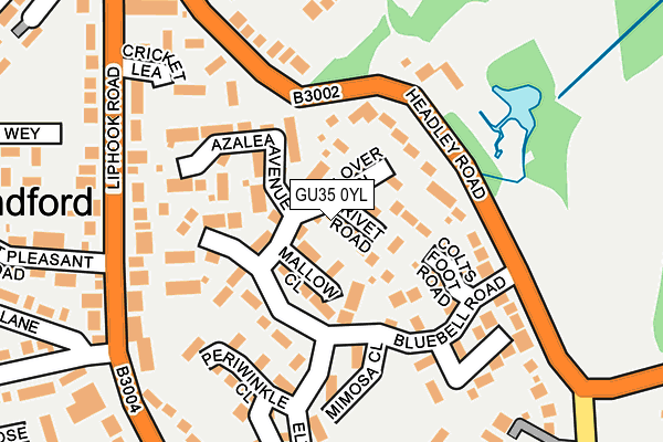 GU35 0YL map - OS OpenMap – Local (Ordnance Survey)