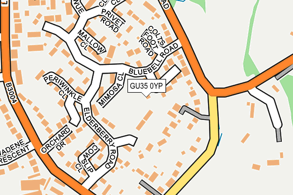 GU35 0YP map - OS OpenMap – Local (Ordnance Survey)