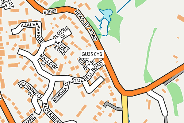 GU35 0YS map - OS OpenMap – Local (Ordnance Survey)
