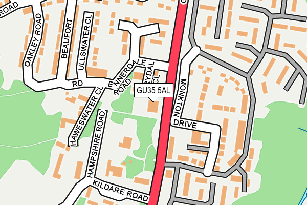 GU35 5AL map - OS OpenMap – Local (Ordnance Survey)
