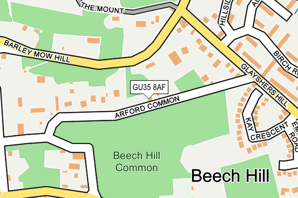 GU35 8AF map - OS OpenMap – Local (Ordnance Survey)