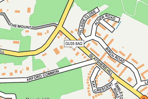 GU35 8AQ map - OS OpenMap – Local (Ordnance Survey)