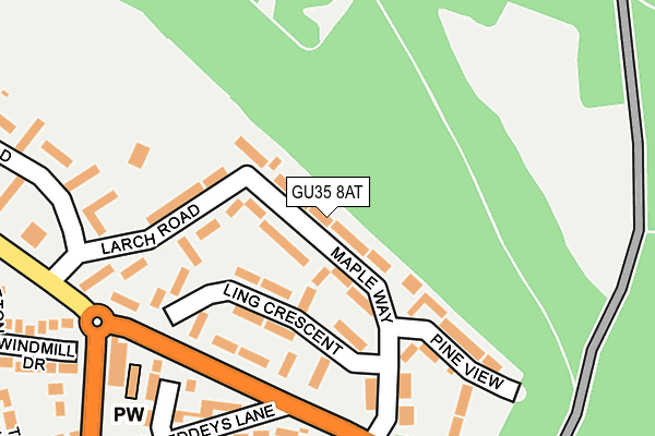 GU35 8AT map - OS OpenMap – Local (Ordnance Survey)