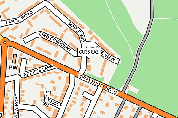 GU35 8AZ map - OS OpenMap – Local (Ordnance Survey)