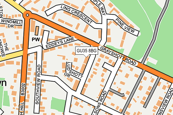 GU35 8BG map - OS OpenMap – Local (Ordnance Survey)