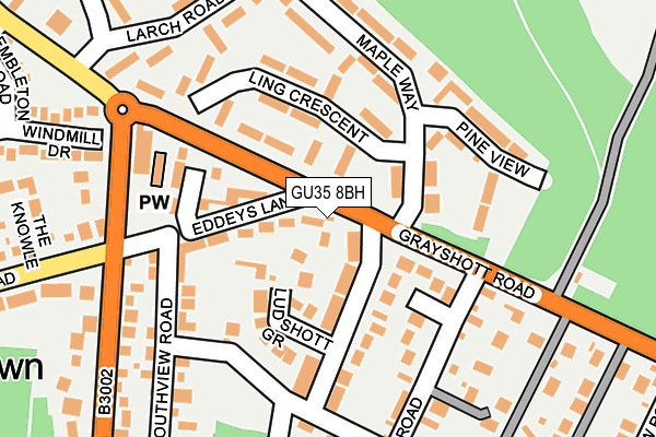 GU35 8BH map - OS OpenMap – Local (Ordnance Survey)