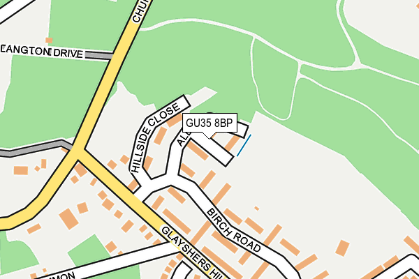 GU35 8BP map - OS OpenMap – Local (Ordnance Survey)