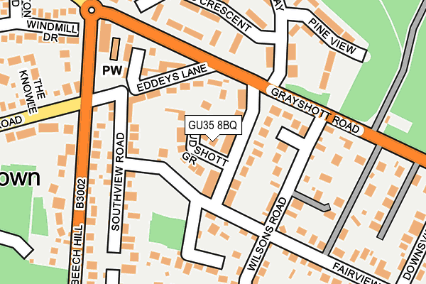 GU35 8BQ map - OS OpenMap – Local (Ordnance Survey)