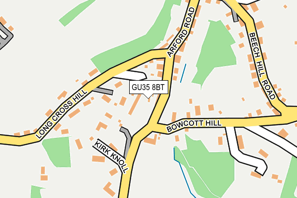 GU35 8BT map - OS OpenMap – Local (Ordnance Survey)