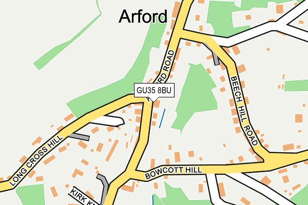 GU35 8BU map - OS OpenMap – Local (Ordnance Survey)