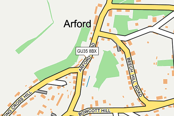 GU35 8BX map - OS OpenMap – Local (Ordnance Survey)