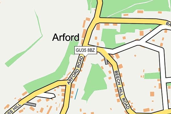 GU35 8BZ map - OS OpenMap – Local (Ordnance Survey)