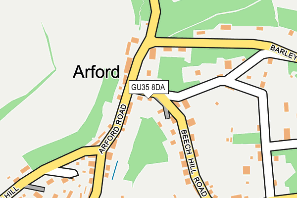 GU35 8DA map - OS OpenMap – Local (Ordnance Survey)