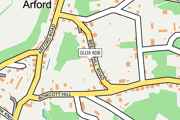 GU35 8DB map - OS OpenMap – Local (Ordnance Survey)