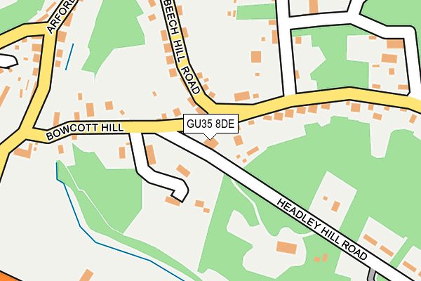 GU35 8DE map - OS OpenMap – Local (Ordnance Survey)